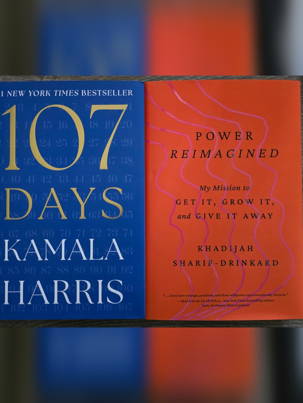 Copies of 107 Days and Power Reimagined books - 2 for 1